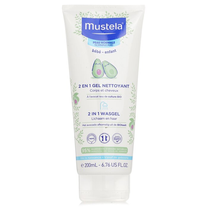 Mustela 2 In 1 Body & Hair Cleansing gel - For Normal Skin 200ml/6.76ozProduct Thumbnail