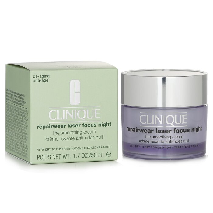 Clinique Repairwear Laser Focus Night Line Smoothing Cream - Very Dry To Dry Combination  50ml/1.7ozProduct Thumbnail
