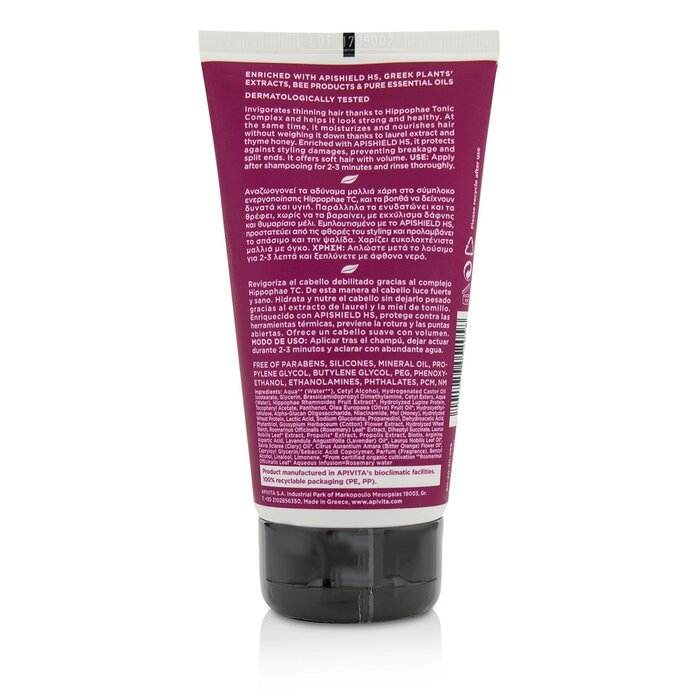 Apivita بلسم تونر بـHippophae TC واللوريل (لشعر الرفيع) 150ml/5.07ozProduct Thumbnail