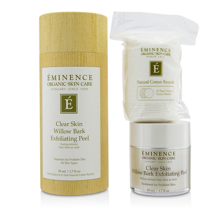 Eminence Clear Skin Willow Bark Exfoliating Peel (with 35 Dual-Textured Cotton Rounds) 50ml/1.7ozProduct Thumbnail