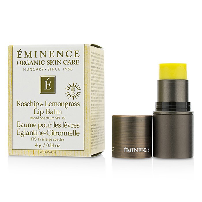 eminence rosehip and lemongrass lip balm