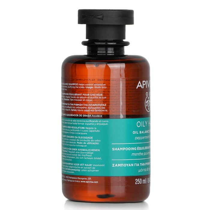 Apivita Oil Balance Shampoo with Peppermint & Propolis (For Oily Hair) 250ml/8.45ozProduct Thumbnail