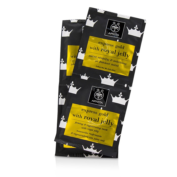 Apivita Express Gold Firming & Regenrating Mask with Royal Jelly (Box Slightly Damaged) 6x(2x8ml)Product Thumbnail