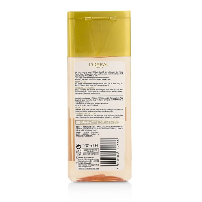 L'Oreal Age Perfect Comfortable toner With Vitamin C (For Mature Skin) 200ml/6.7ozProduct Thumbnail