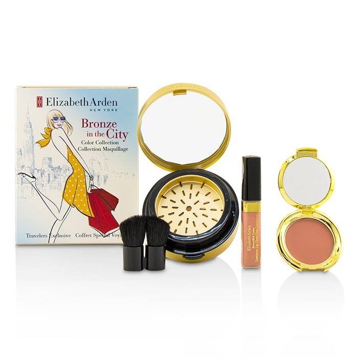 Elizabeth Arden Bronze In The City Color Collection (1 x Bronzing Powder, 1 x Blush, 1 x Lip Gloss, 1 x Brush) 4pcsProduct Thumbnail