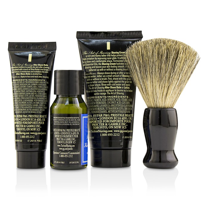 The Art Of Shaving Starter Kit - Lavender: Pre Shave Oil + Shaving Cream + After Shave Balm + Brush + Bag 4pcs + 1 BagProduct Thumbnail