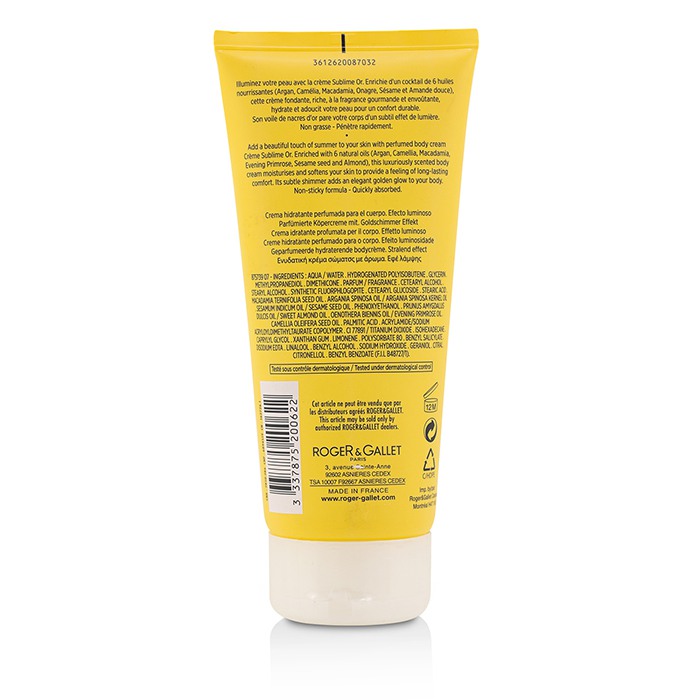 Roger & Gallet Sublime Or Perfumed Body Cream 200ml/6.6ozProduct Thumbnail