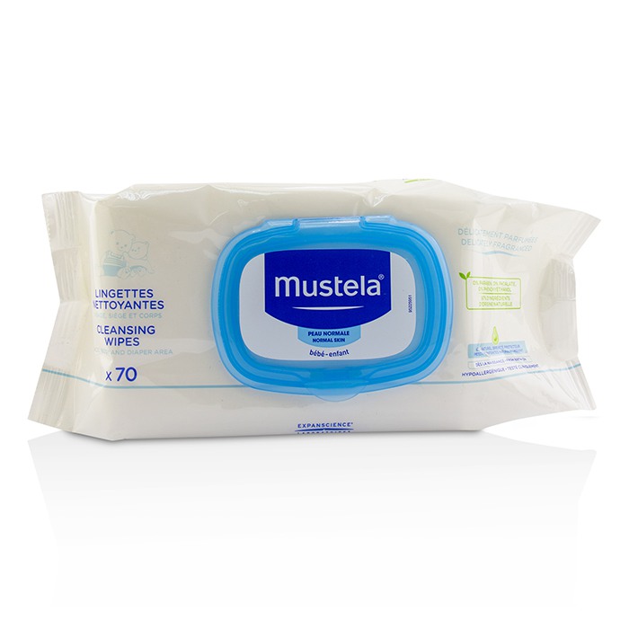 Mustela Cleansing Wipes - Delicately Fragranced (For Normal Skin) 70wipesProduct Thumbnail