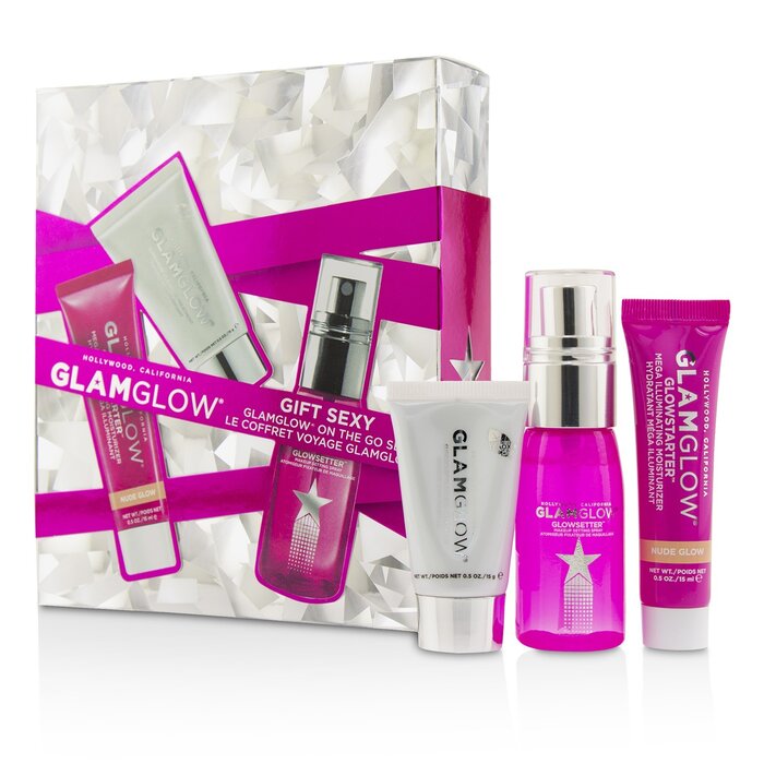 Glamglow Glamglow On The Go Set: Supermud Clearing Treatment 15g/0.5oz + GlowStarter Mega Illuminating Moisturizer - Nude Glow 15ml/0.5oz + GlowSetter Makeup Setting Spray 28ml/0.95oz 3pcsProduct Thumbnail