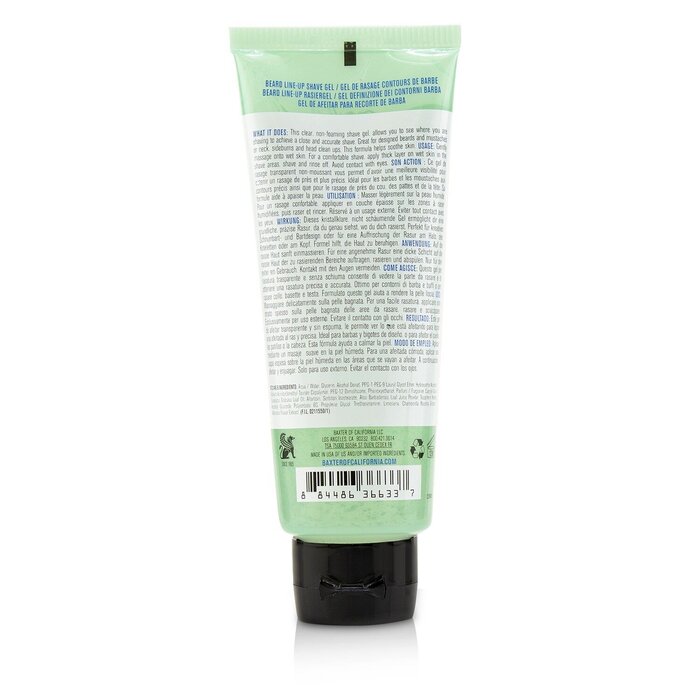 Baxter Of California Beard Line-Up Shave Gel (Transparent/Non-Foaming Formula) 100ml/3.4ozProduct Thumbnail
