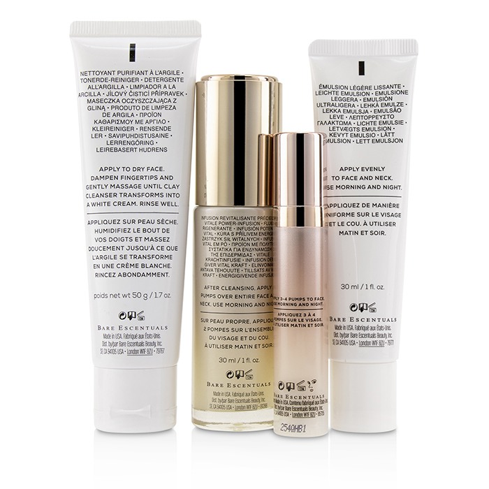 BareMinerals Balance To-Go Started Kit (Normal to Combination Skin): Clay Chameleon+Skinlongevity+Brilliant Future+Smart Combination 4pcsProduct Thumbnail
