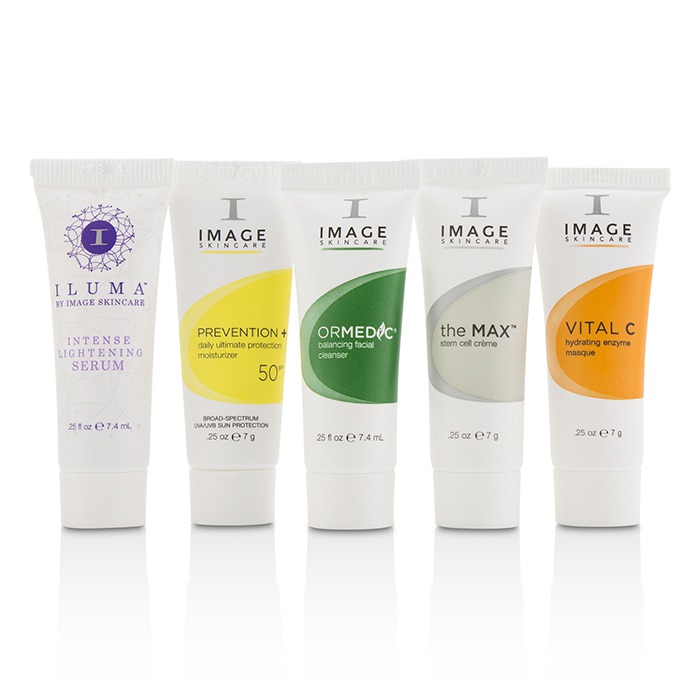 Image Post-Treatment Trial Kit: 1x Ormedic Balancing Facial Cleanser 7.4ml/0.25oz + 1x Iluma Intense Lightening Serum 7.4ml/0.25oz + 1x Stem Cell Creme 7g+ 1x Vital C Hydrating Enzyme Masque 7g/0.25oz + /0.25oz + 1x Prevention+ Daily Ultimate Protection Moisturizer SPF50 7g/0.25oz 5pcsProduct Thumbnail