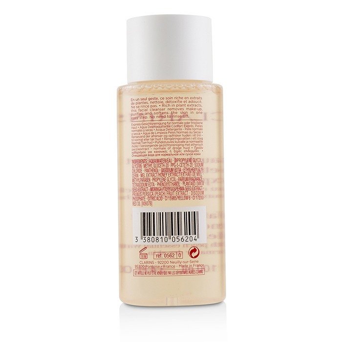 Clarins Water Comfort One-Step Cleanser With Peach Essential Water - For Normal or Dry Skin 100ml/3.4ozProduct Thumbnail