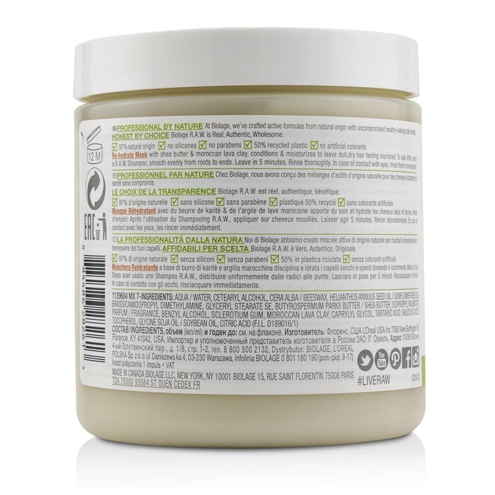 Matrix Biolage R.A.W. Re-Hydrate Mascarilla de Arcilla (Para Cabello Seco, Opaco) 400ml/14.4ozProduct Thumbnail