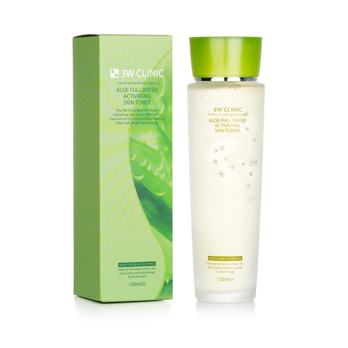 3W Clinic Aloe Full Water Activating Skin Toner - For Dry to Normal Skin Types 150ml/5ozProduct Thumbnail