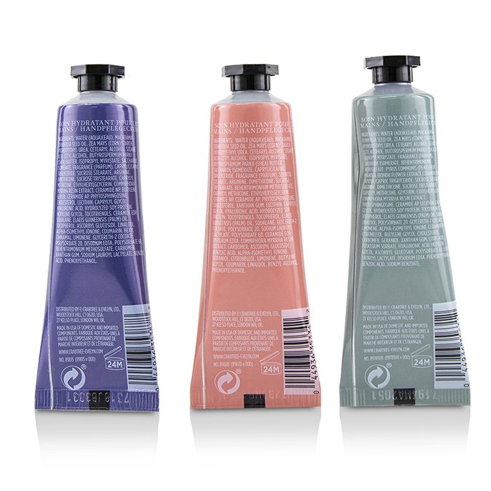 Crabtree & Evelyn Floral Hand Therapy Trio (1x Pear & Pink Magnolia, 1x Rosewater & Pink Peppercorn, 1x Lavender & Espresso) 3x25ml/0.86ozProduct Thumbnail