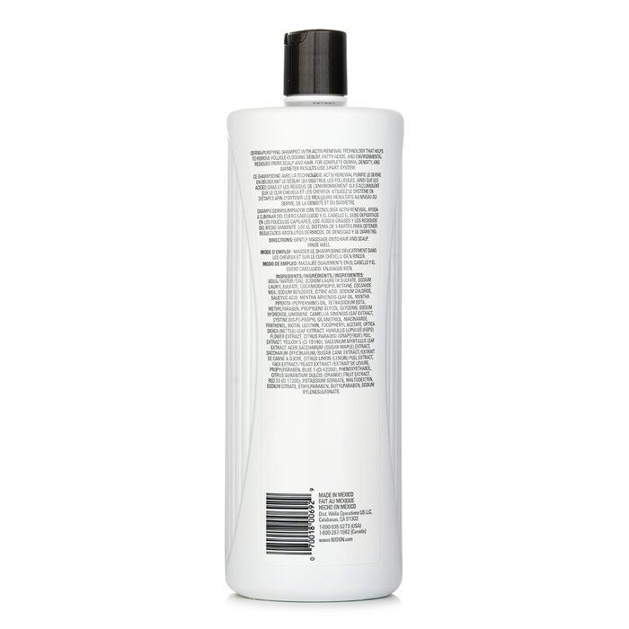 Nioxin Derma Purifying System 1 Cleanser Shampoo (Natural Hair, Light Thinning) 1000ml/33.8ozProduct Thumbnail