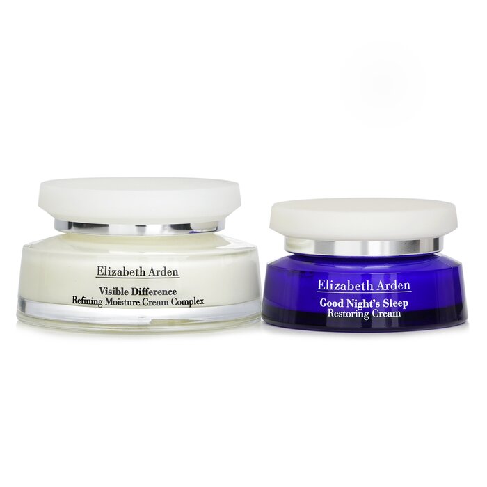 Elizabeth Arden Visible Difference Day & Night Duo: Refining Moisture Cream Complex 100ml/3.4oz+Good Night's Sleep Restoring Cream 50ml/1.7oz  2pcsProduct Thumbnail