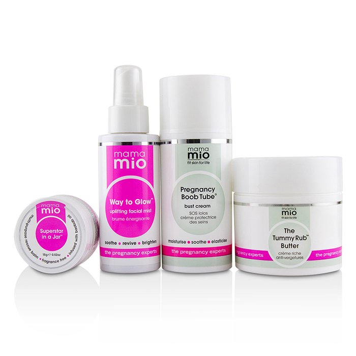 Mama Mio Bloomin' Lovely Set: The Tummy Rub Butter + Way To Glow Facial Mist + Pregnancy Boob Tube + Superstar In A Jar Rescue Balm 4pcsProduct Thumbnail