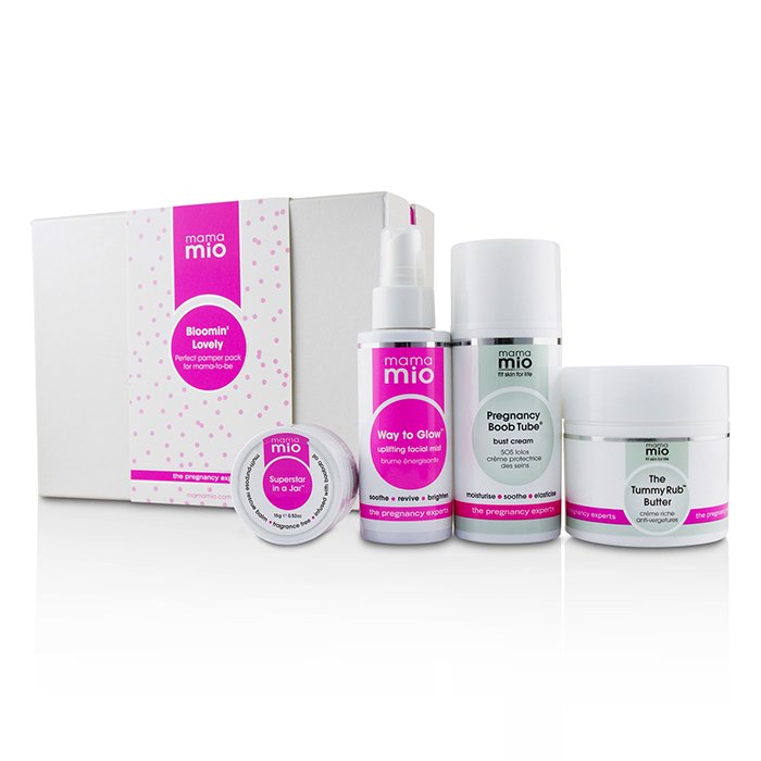Mama Mio Bloomin' Lovely Set: The Tummy Rub Butter + Way To Glow Facial Mist + Pregnancy Boob Tube + Superstar In A Jar Rescue Balm 4pcsProduct Thumbnail