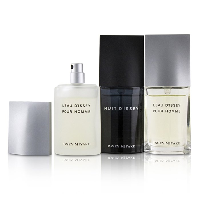 Issey Miyake Issey Miyake Travel Trio : L'Eau D'Issey Edt Spray 15ml + L'Eau D'Issey Edt Fraiche Spray 15ml+ Nuit D'Issey Edt Spray 15ml 3x15m/0.5ozProduct Thumbnail
