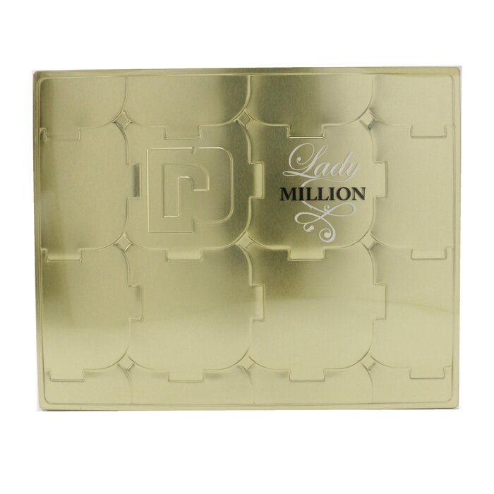 Paco Rabanne Lady Million Coffret: Eau De Parfum Spray 80ml/2.7oz + Eau De Parfum Splash 5ml/0.17oz + Sensual Body Lotion 100ml/3.4oz 3pcsProduct Thumbnail