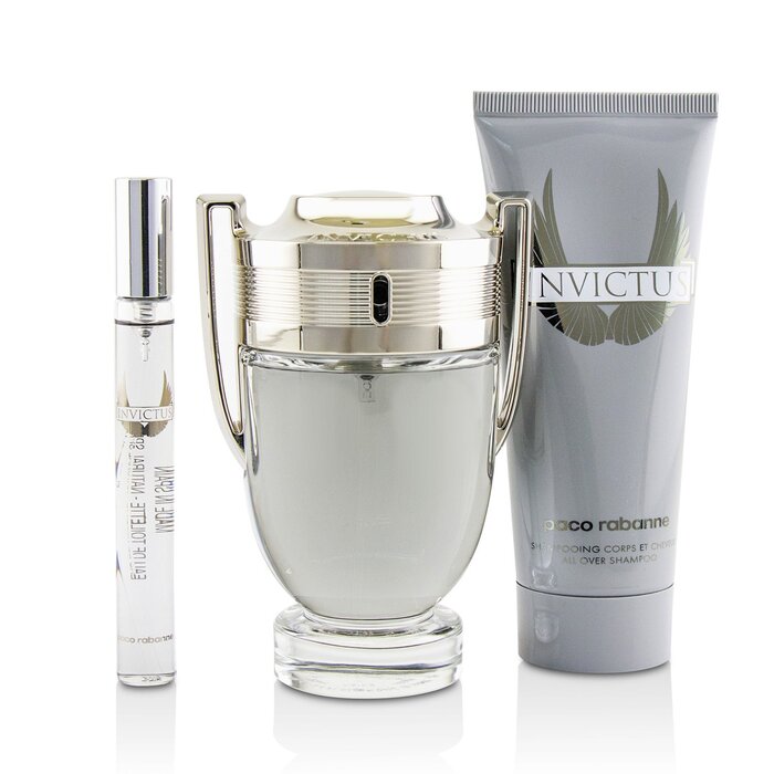 Paco Rabanne Invictus Coffret: Eau De Toilette Spray 100ml/3.4oz + All Over Shampoo 100ml/3.4oz + Eau De Toilette Spray 10ml/0.34oz 3pcsProduct Thumbnail