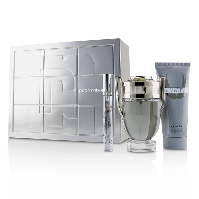 Paco Rabanne Invictus Coffret: Eau De Toilette Spray 100ml/3.4oz + All Over Shampoo 100ml/3.4oz + Eau De Toilette Spray 10ml/0.34oz 3pcsProduct Thumbnail