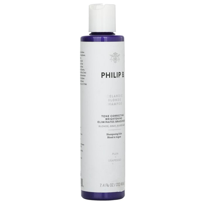 Philip B Icelandic Blonde Shampoo (Tone Correcting Brightening Eliminates Brassiness - Blonde, Gray, Silver Hair) 220ml/7.4ozProduct Thumbnail