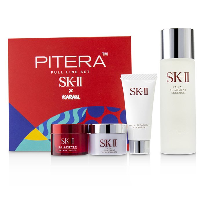 SK II Pitera Full Line Set: Treatment Essence 75ml + R.N.A. Power Milky Lotion 15g + Cleansing Gel 15g + Cleanser 20g 5pcsProduct Thumbnail