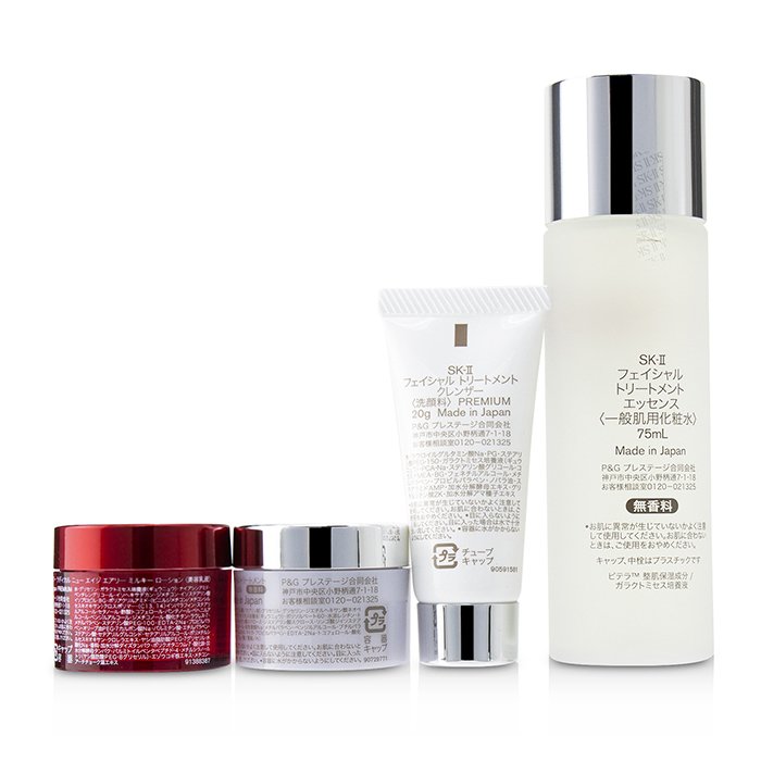 SK II Pitera Full Line Set: Treatment Essence 75ml + R.N.A. Power Milky Lotion 15g + Cleansing Gel 15g + Cleanser 20g 5pcsProduct Thumbnail