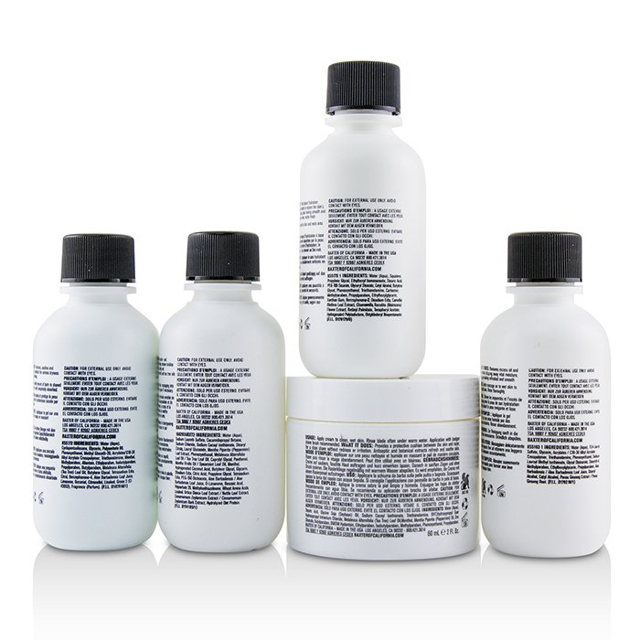 Baxter Of California Travel Starter Kit: Face Wash + Shave Formula + Moisturizer + Shave Balm + Shampoo + Bag 5pcs + 1 BagProduct Thumbnail