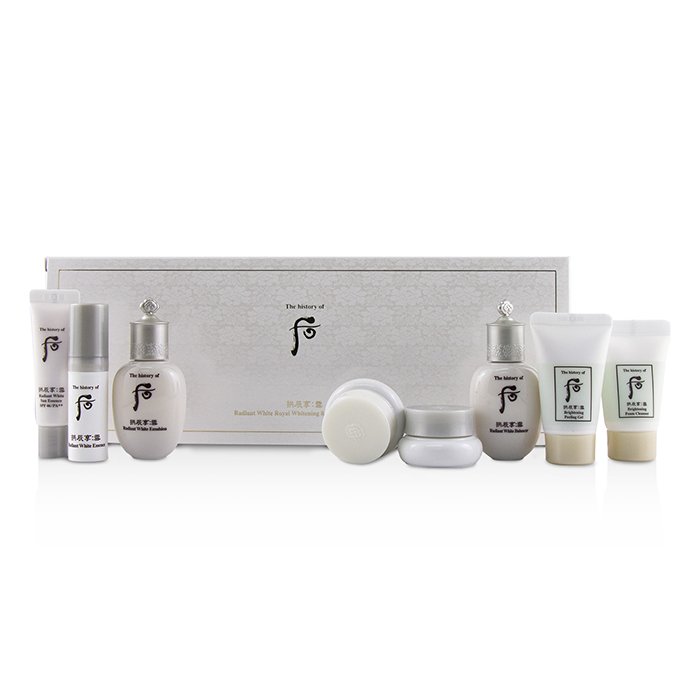 Whoo (The History Of Whoo) Gongjinhyang Seol Radiant Whitening 8 pcs Gift Set: Balancer + Emulsion + Essence + Moisture Cream + Ultimate Corrector +Sun. 8pcsProduct Thumbnail