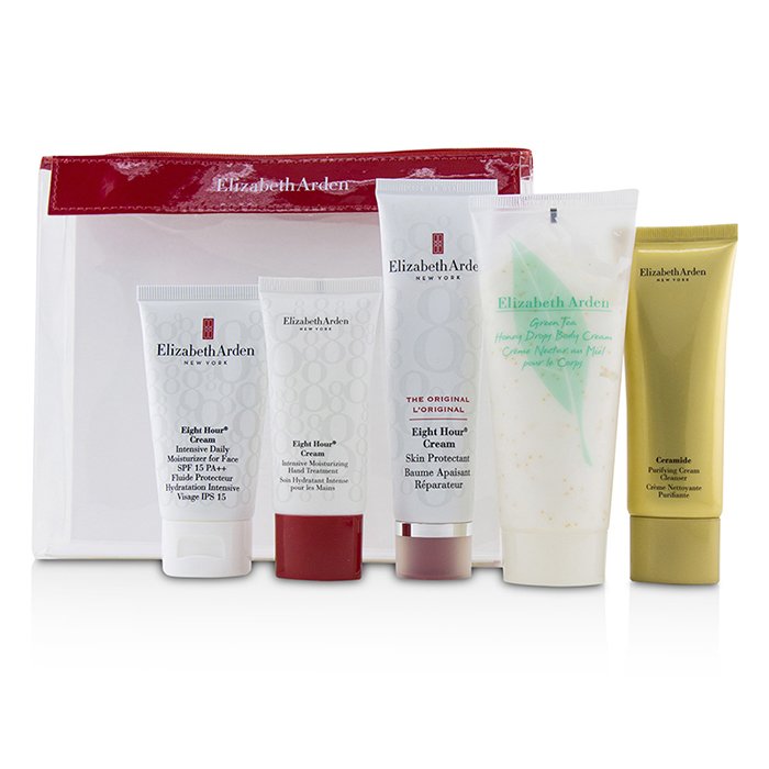 Elizabeth Arden Daily Beauty Essentials Set: Purifying Cream Cleanser+ Eight Hour Cream+ Eight Hour Cream SPF 15+ Ei 5pcsProduct Thumbnail
