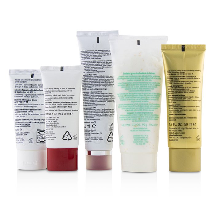 Elizabeth Arden Daily Beauty Essentials Set: Purifying Cream Cleanser+ Eight Hour Cream+ Eight Hour Cream SPF 15+ Ei 5pcsProduct Thumbnail