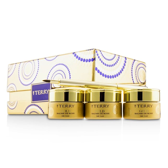 By Terry 24K Gold Baume De Rose Trio Deluxe Lip Balm Jewels (1x White Gold 10g, 1x Gold 10g, 1x Rose Gold 10g) 3x10g/0.35ozProduct Thumbnail