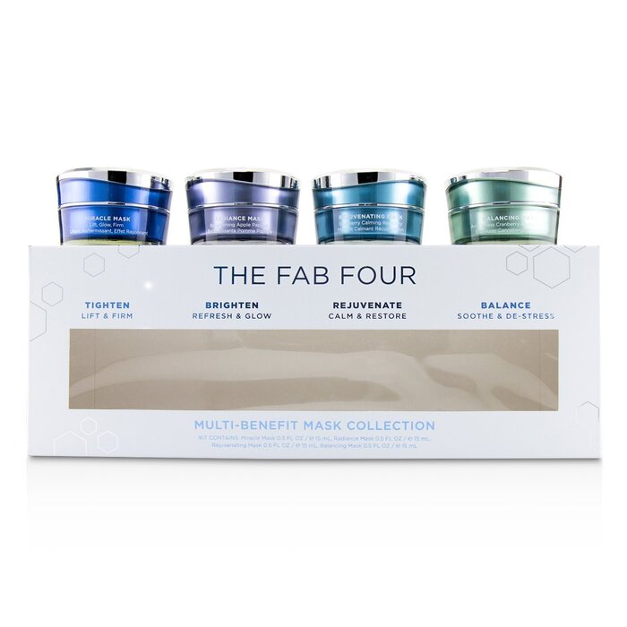 HydroPeptide The Fab Four Multi-Benefit Mask Collection: Miracle Mask + Radiance Mask + Rejuvenating Mask + Balancing Mask 4pcsProduct Thumbnail