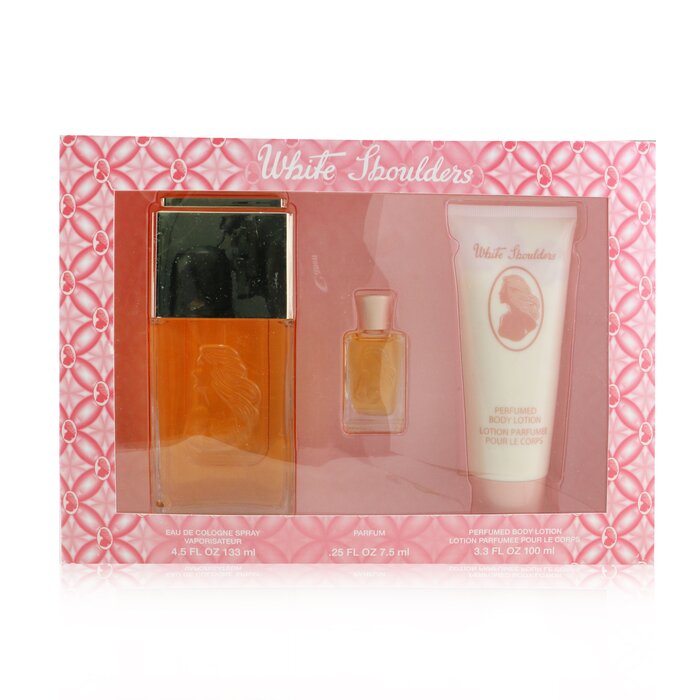 White Shoulders White Shoulders Coffret: Eau De Cologne Spray 133ml/4.5oz + Perfumed Body Lotion 100ml/3.3oz + Parfum 7.5ml/0.25oz 3pcsProduct Thumbnail