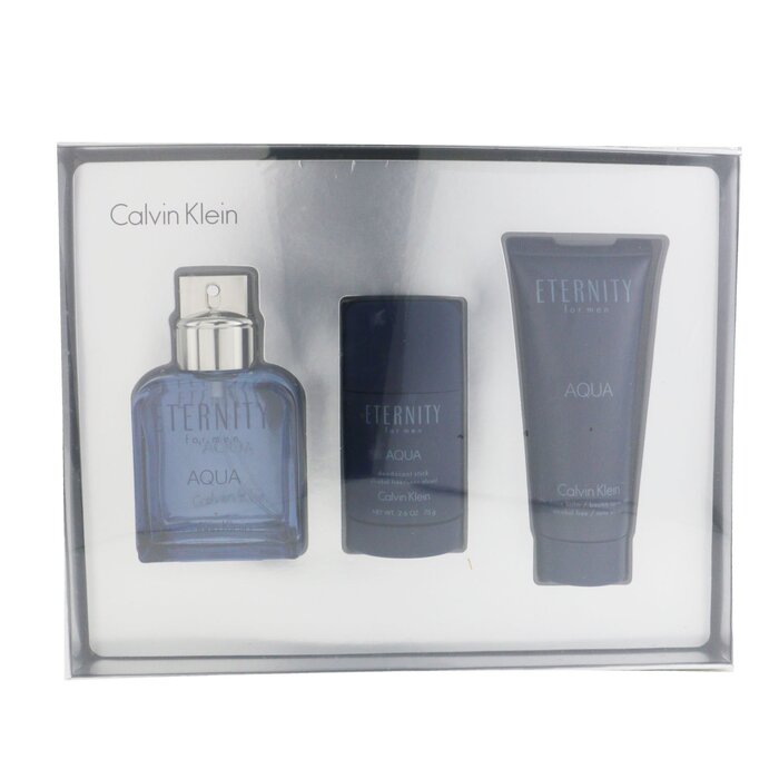 Calvin Klein Eternity Aqua Coffret: Eau De Toilette Spray 100ml/3.4oz + After Shave Balm 100ml/3.4oz + Deodorant Stick 75g/2.6oz 3pcsProduct Thumbnail