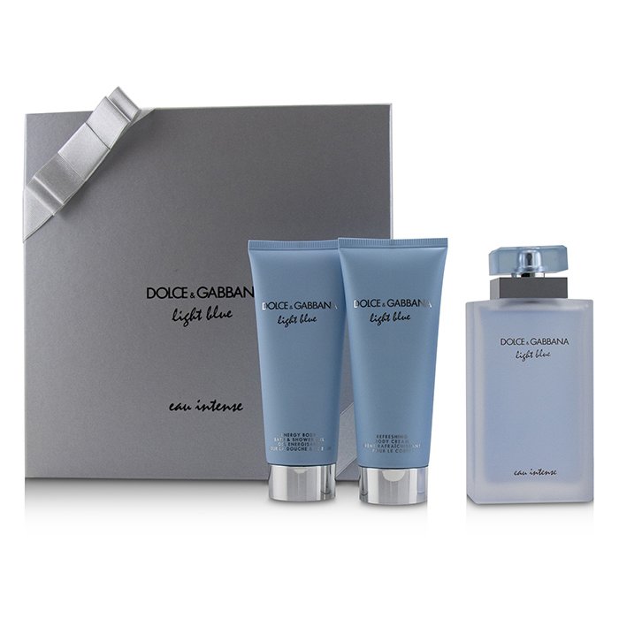 Dolce & Gabbana Light Blue Eau Intense Coffret: Eau De Parfum Spray 100ml/3.3oz + Refreshing Body Cream 100ml/3.3oz + Energy Body Bath & Shower Gel 100ml/3.3oz 3pcsProduct Thumbnail