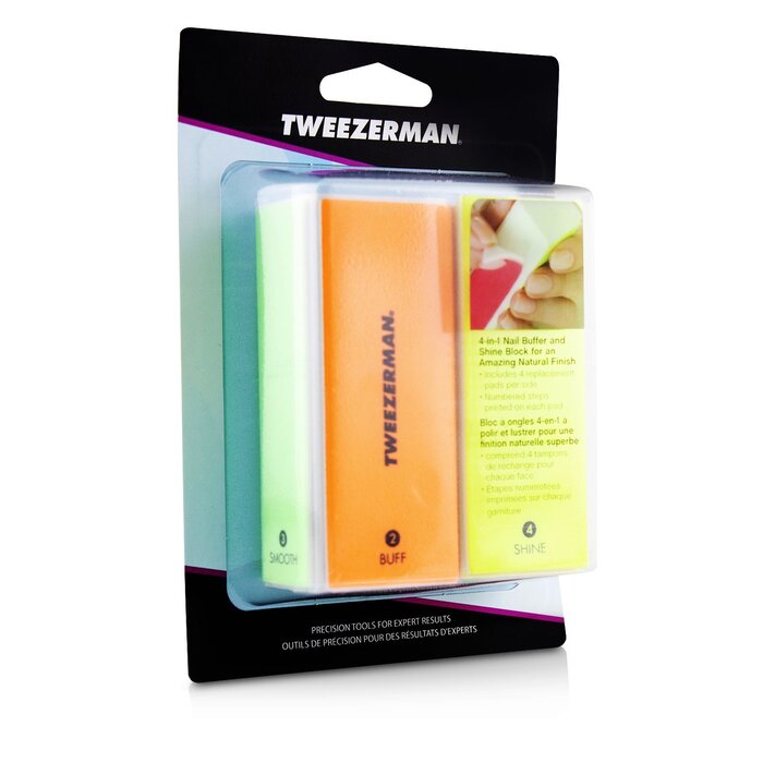 Tweezerman Neon Hot 4 In 1 File, Buff, Smooth & Shine Block באף Picture ColorProduct Thumbnail
