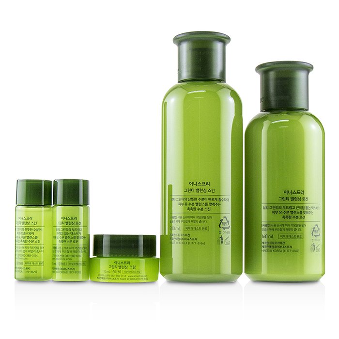 Innisfree Green Tea Balancing Skin Care Set EX: Balancing Skin 200ml+15ml, Balancing Lotion 160ml+15ml, Balancing Cream 10ml 5pcsProduct Thumbnail