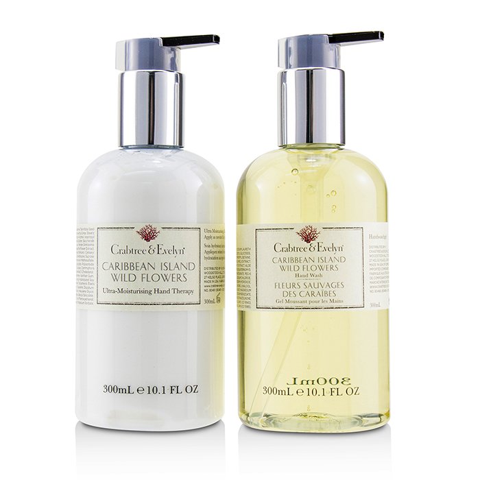 Crabtree & Evelyn It's Wild Caribbean Island Wild Flowers Hand Care Duo: Ultra-Moisturising Hand Therapy 300ml + Hand Wash 300ml 2pcsProduct Thumbnail