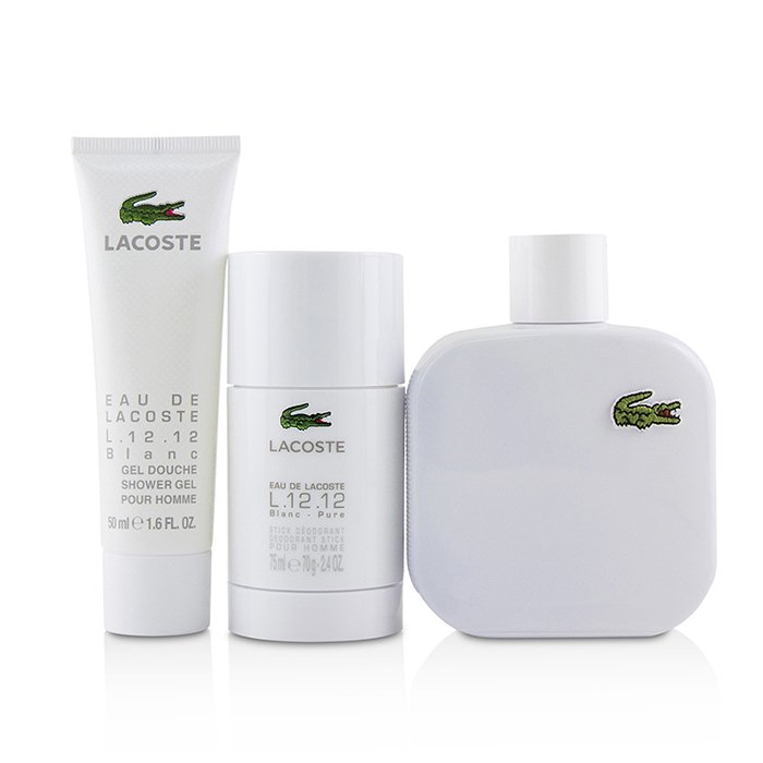 Lacoste Eau De Lacoste L.12.12 Blanc Coffret: Eau De Toilette Spray 100ml/3.3oz + Deodorant Stick 75ml/2.4oz + Shower Gel 50ml/1.6oz 3pcsProduct Thumbnail