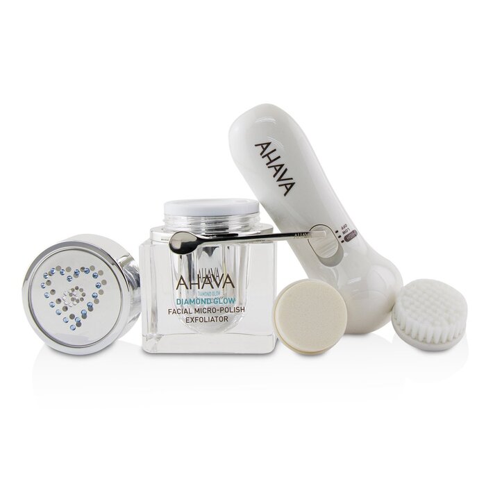 Ahava Diamond Glow Facial Micro-Polish Exfoliator (1x Micro-Exfoliating Cream 50ml, 1x Cleansing Device, 1x Brush Head) Picture ColorProduct Thumbnail