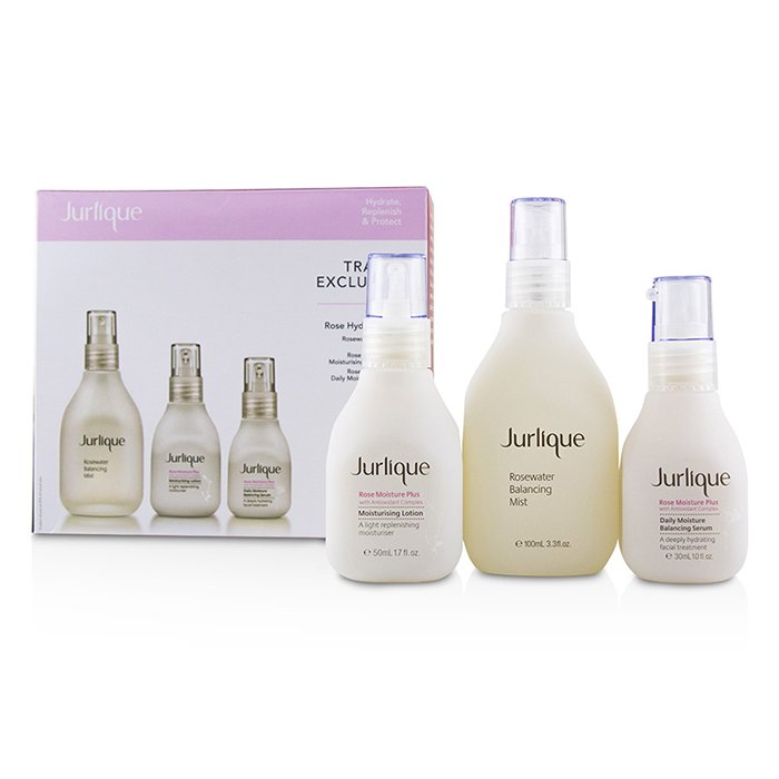 Jurlique Zestaw Rose Hydration Kit: Rosewater Mist + Moisture Plus Moisturising Lotion + Moisture Plus Daily Moisture Balancing Serum 3pcsProduct Thumbnail