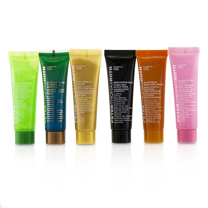 Peter Thomas Roth Mask Mashup Kit: Pumpkin Enzyme Mask+Cucumber Mask+Rose Stem Mask+Hungarian Mask+24K Gold Mask+Irish Moor Mud Mask 6pcsProduct Thumbnail