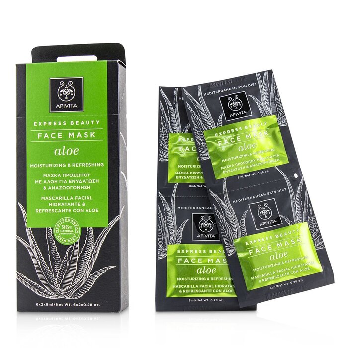 Apivita Express Beauty Face Mask with Aloe (Moisturizing & Refreshing) 6x(2x8ml)Product Thumbnail