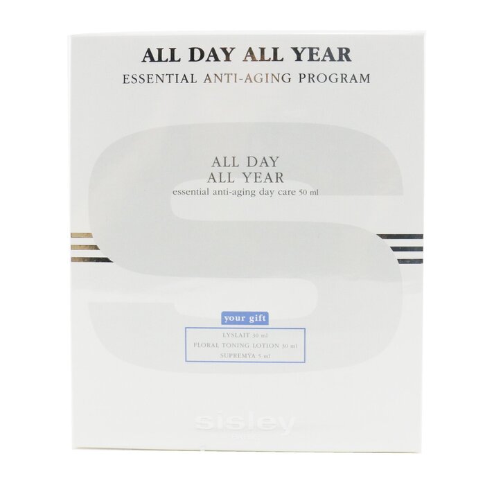 Sisley برنامج مقاومة آثار التقدم بالسن الأساسية All Day All Year: All Day All Year 50مل + حليب منظف 30مل + غسول تونر زهري 30مل + Supremya At Night 5مل 4pcsProduct Thumbnail