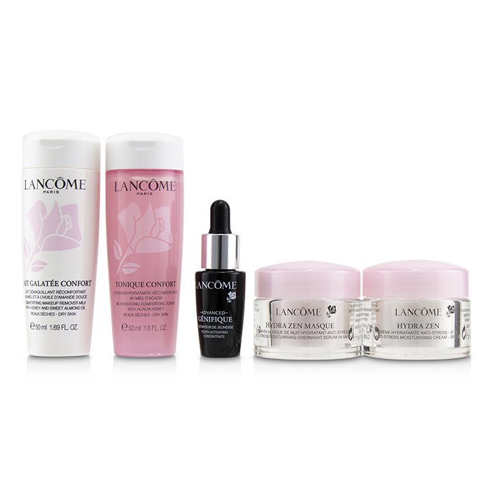 Lancome Your Hydration & Softness Discovery Kit: Confort Galatee+Confort Tonique+Genifique Concentrate+Hydra Zen Cream+Hydra Zen Mask 5pcsProduct Thumbnail